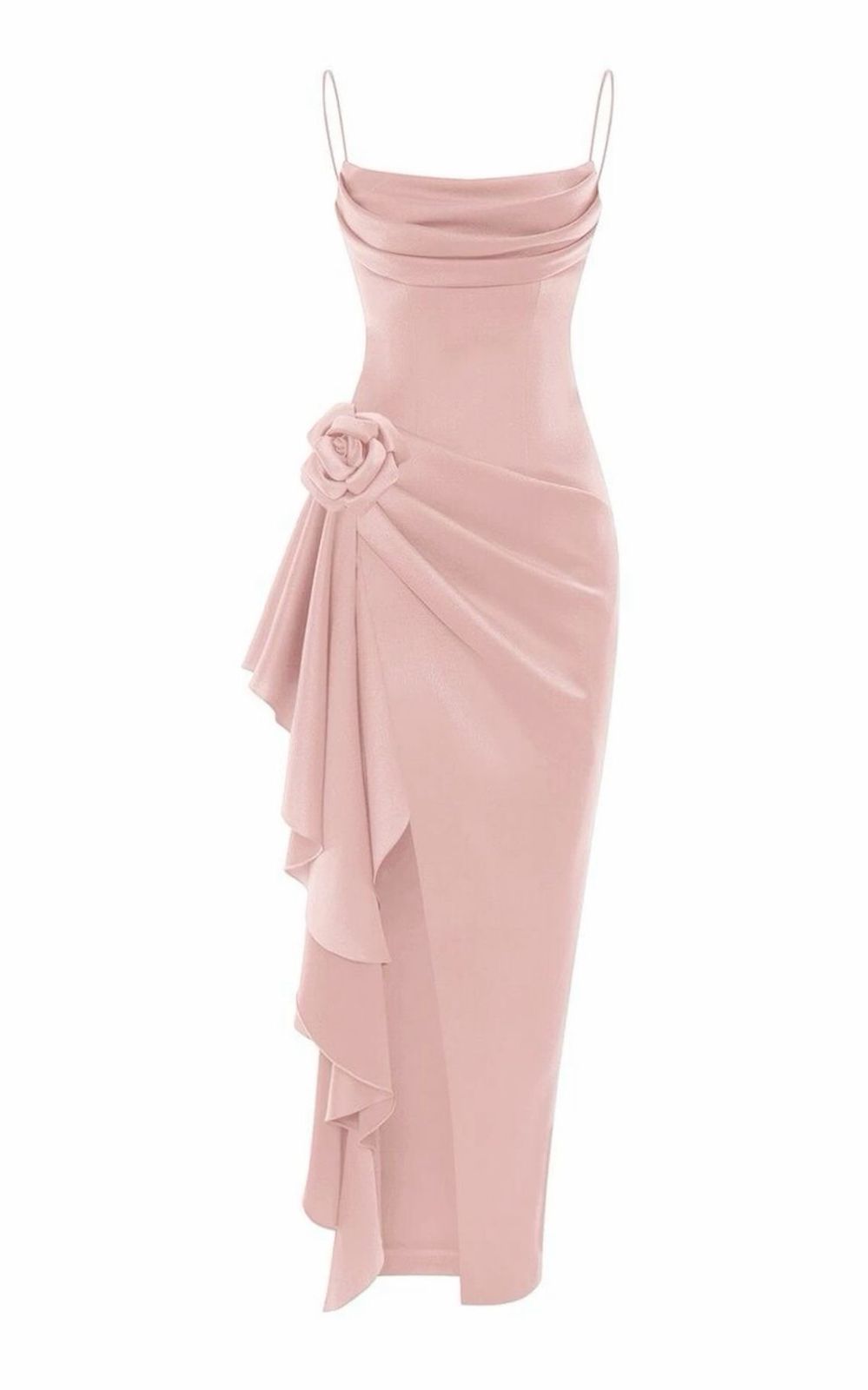 Pink ruched dress