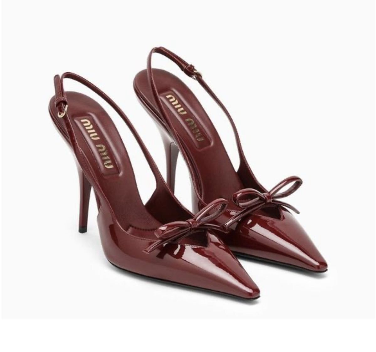 Burgundy Patent Leather Heels