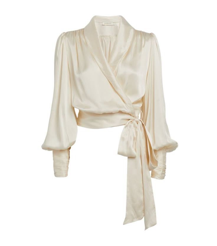 Silk wrap blouse